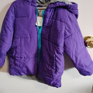 Vibrant Purple Kids Puffer Jacket
